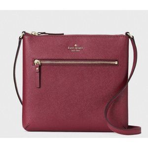 New Kate Spade Rima Laurel Way Crossbody Saffiano Leather Blackberry